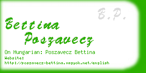 bettina poszavecz business card